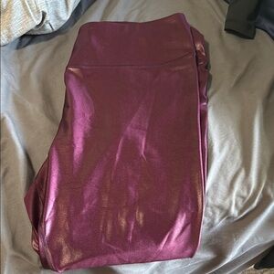 Maurices Metallic Plum Leggings